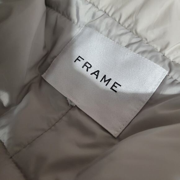 Frame Duvet Puffer Coat White Oversize Eggshell Packable Long Straps Bag Medium - Picture 7 of 16